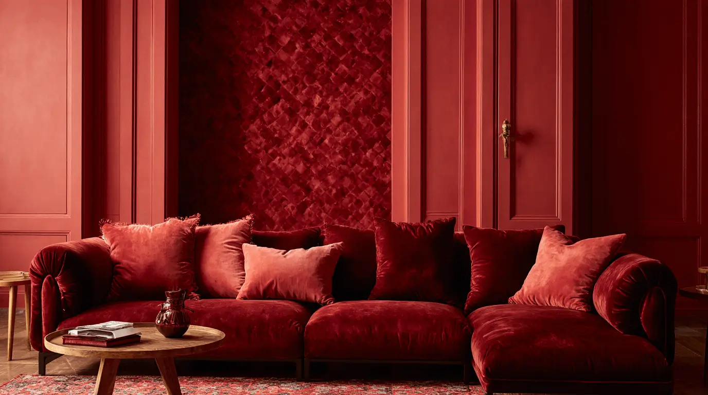 red interior design