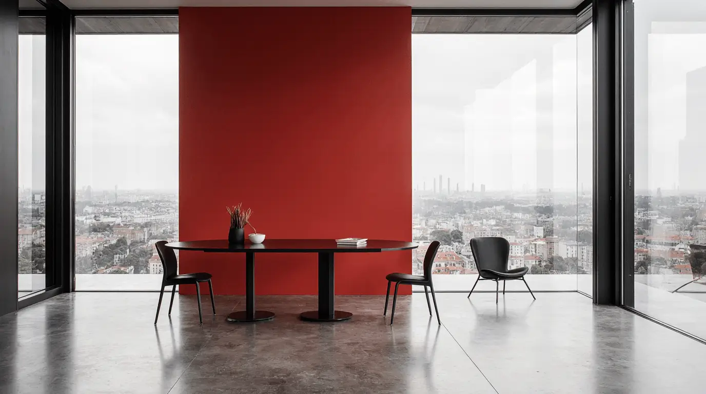 red interior design