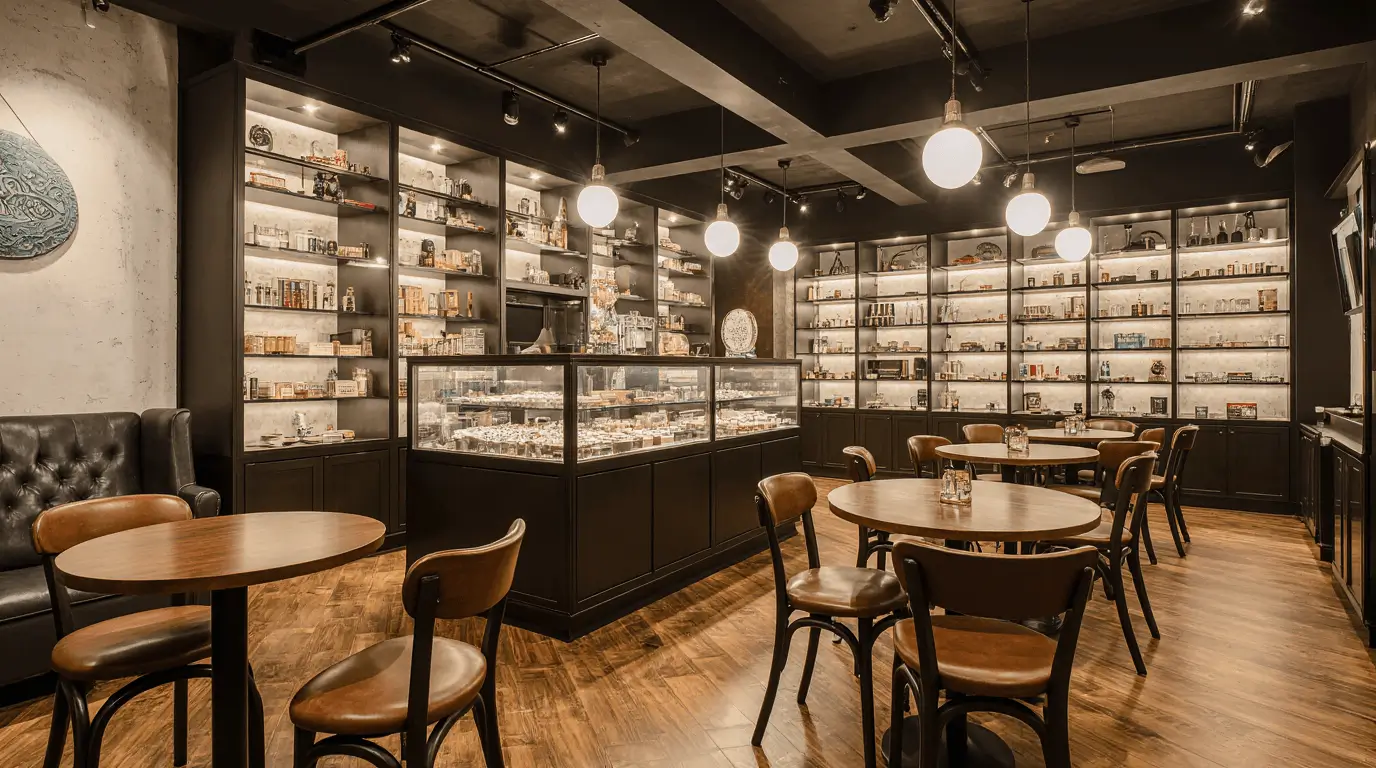 decoration interior smoke shop design