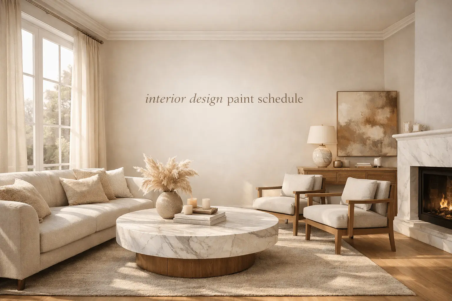 interior design paint schedule