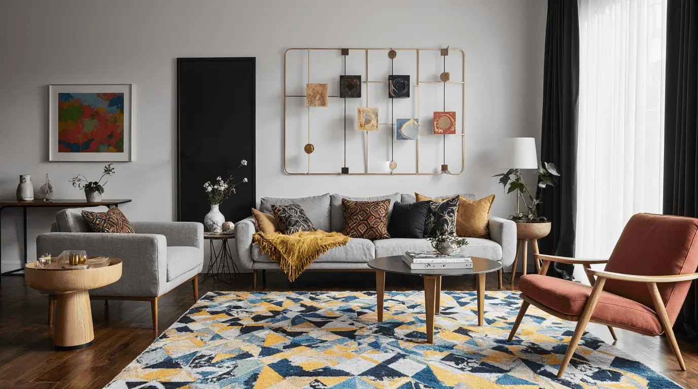 living room postmodern interior design