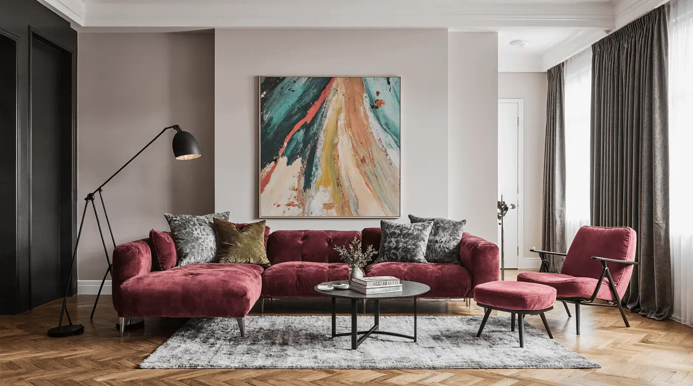 living room postmodern interior design