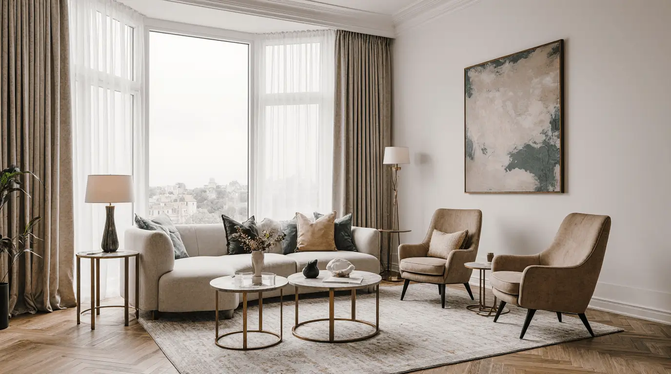 living room postmodern interior design