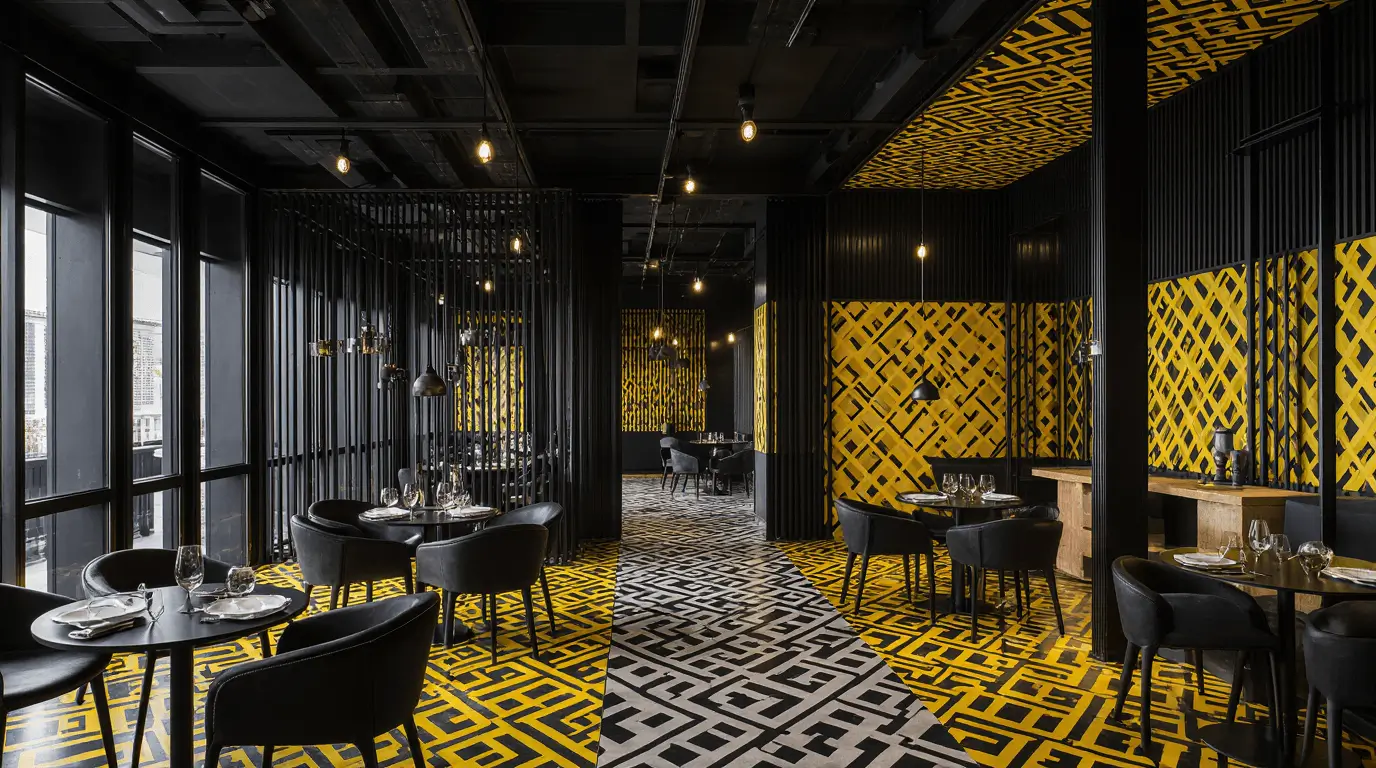 stylized pattern interior design