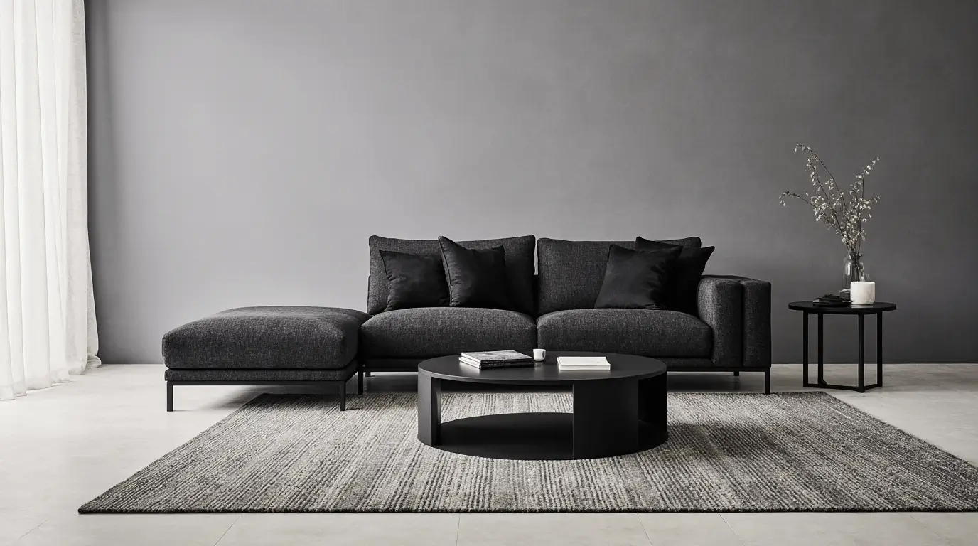 black and gray interior design