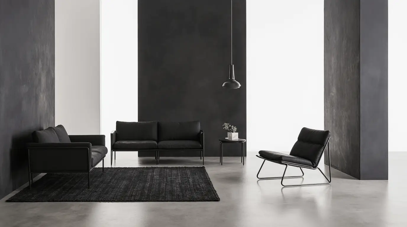 black and gray interior design