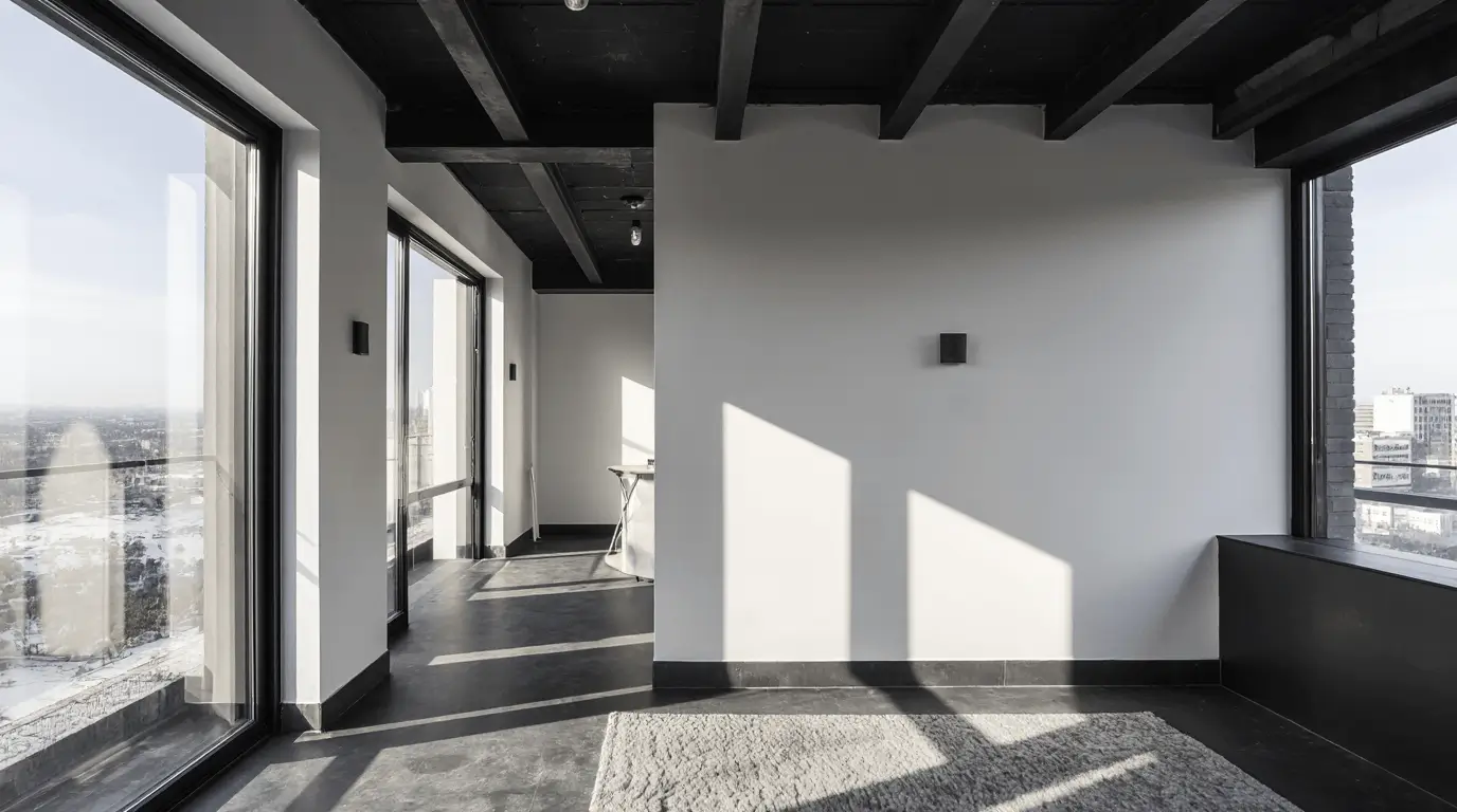 black and gray interior design