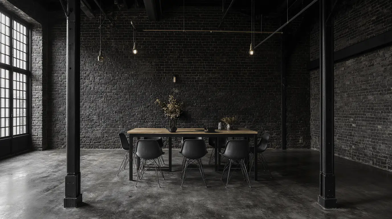 black and gray interior design