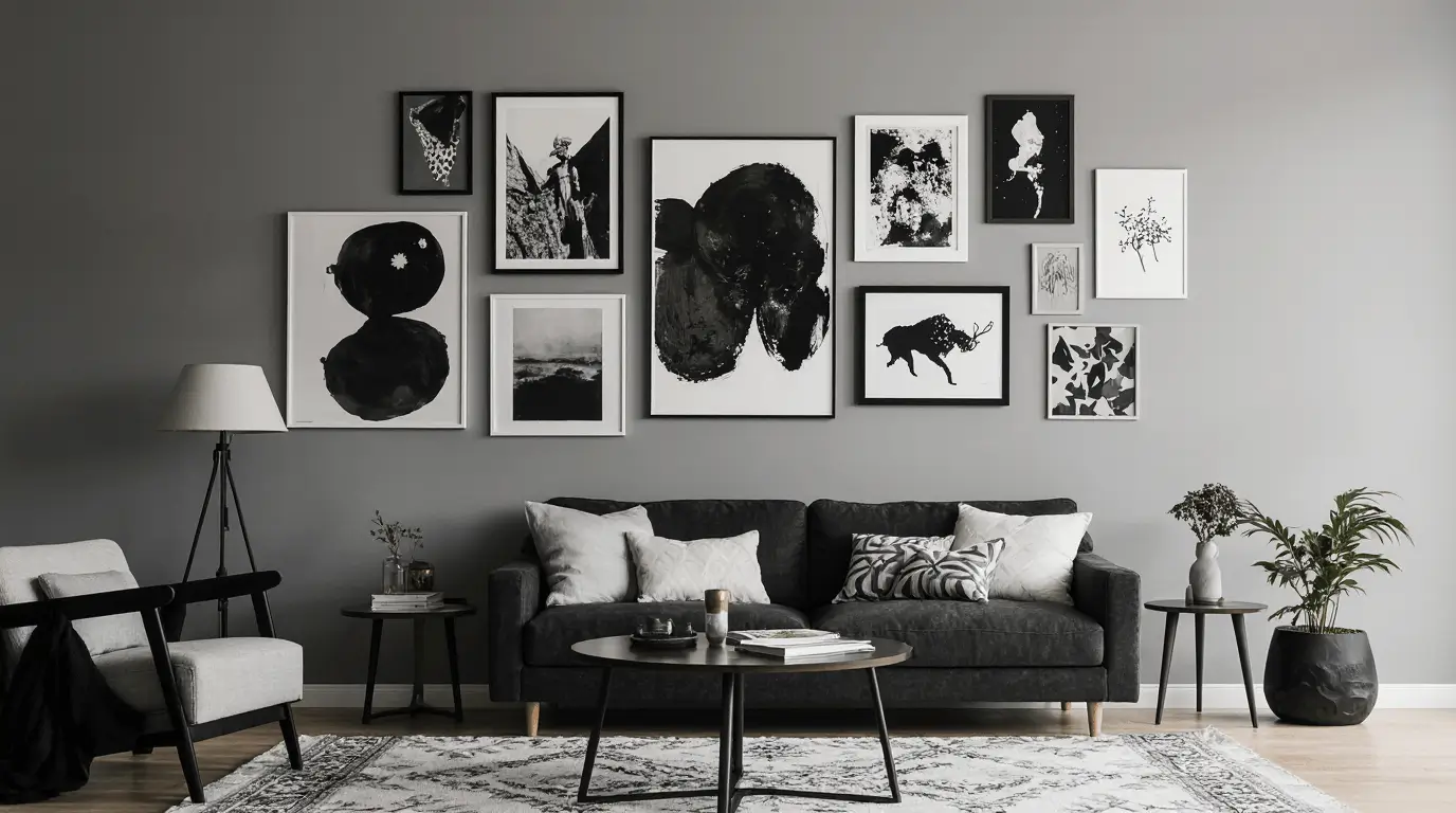 black and gray interior design