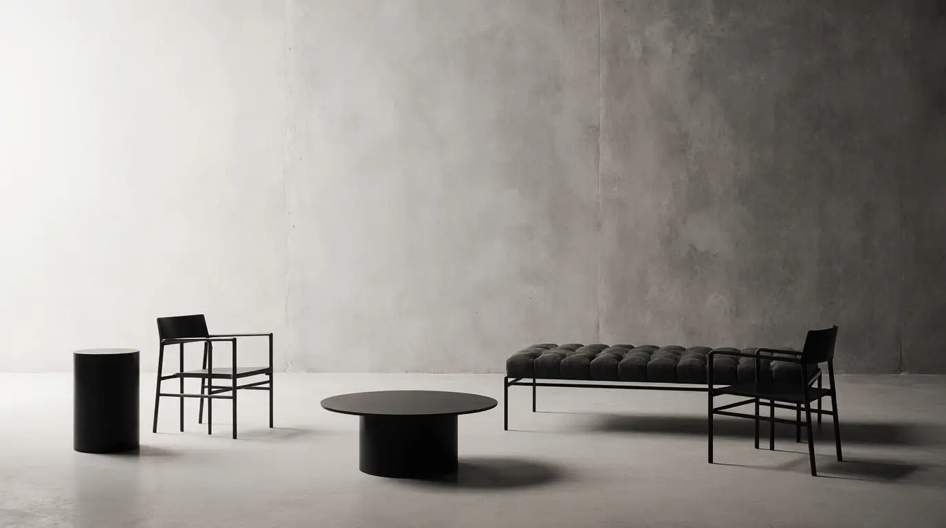 black and gray interior design