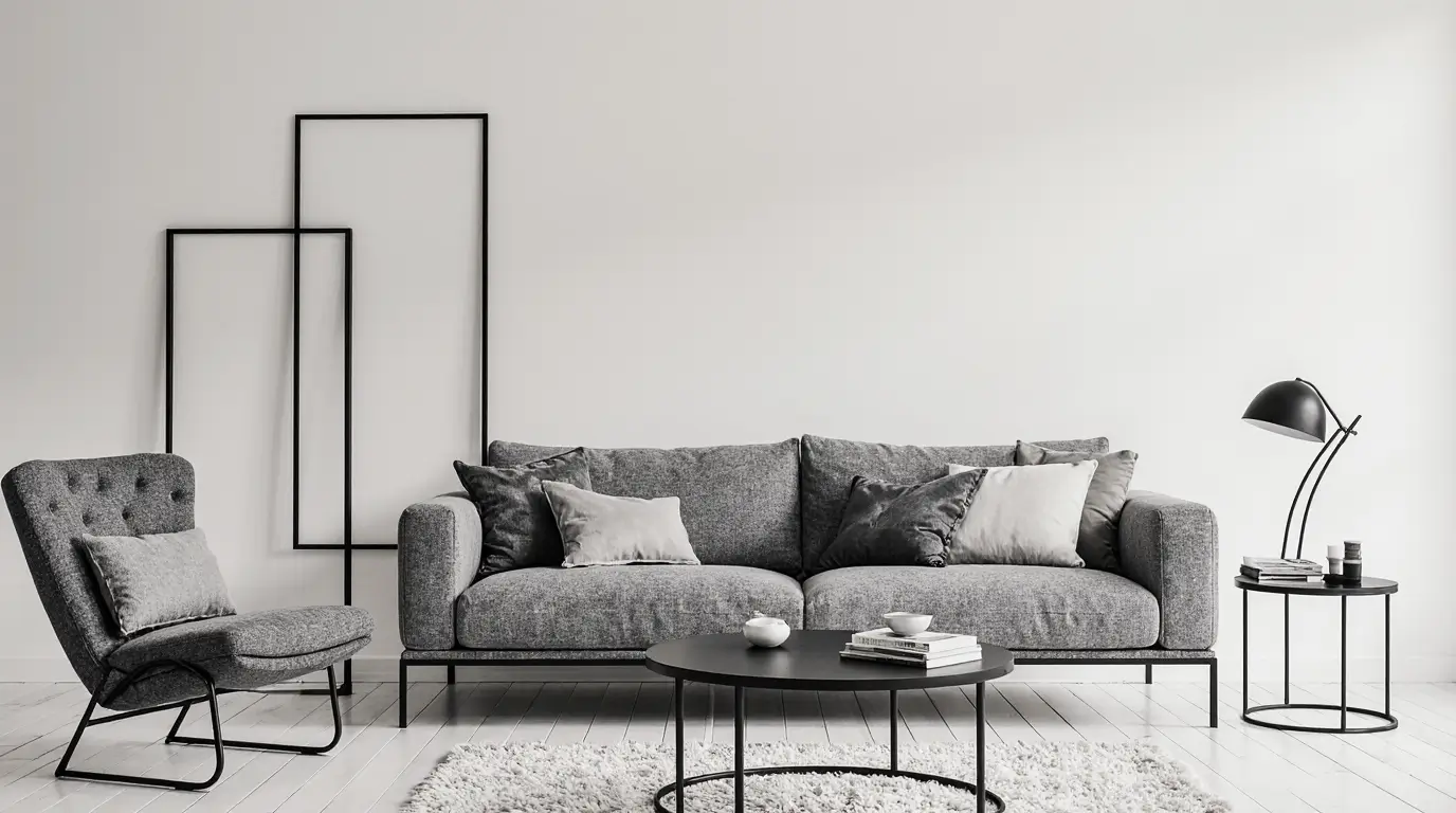 black and gray interior design