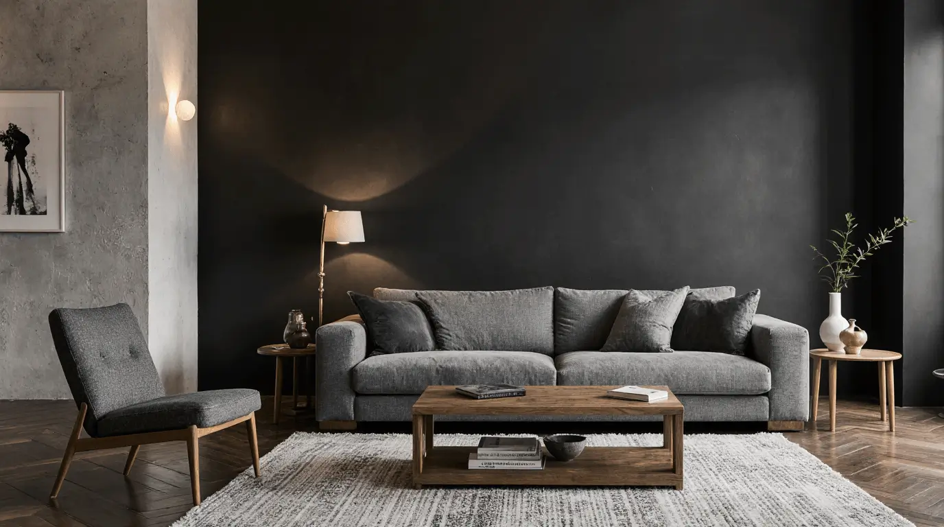 black and gray interior design