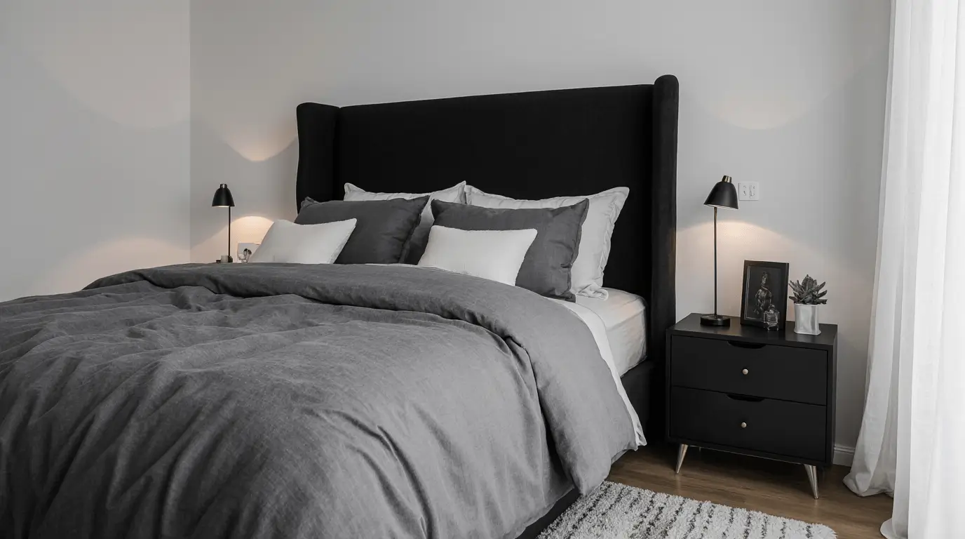 black and gray interior design