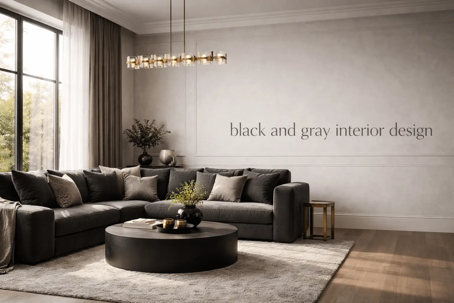 black and gray interior design
