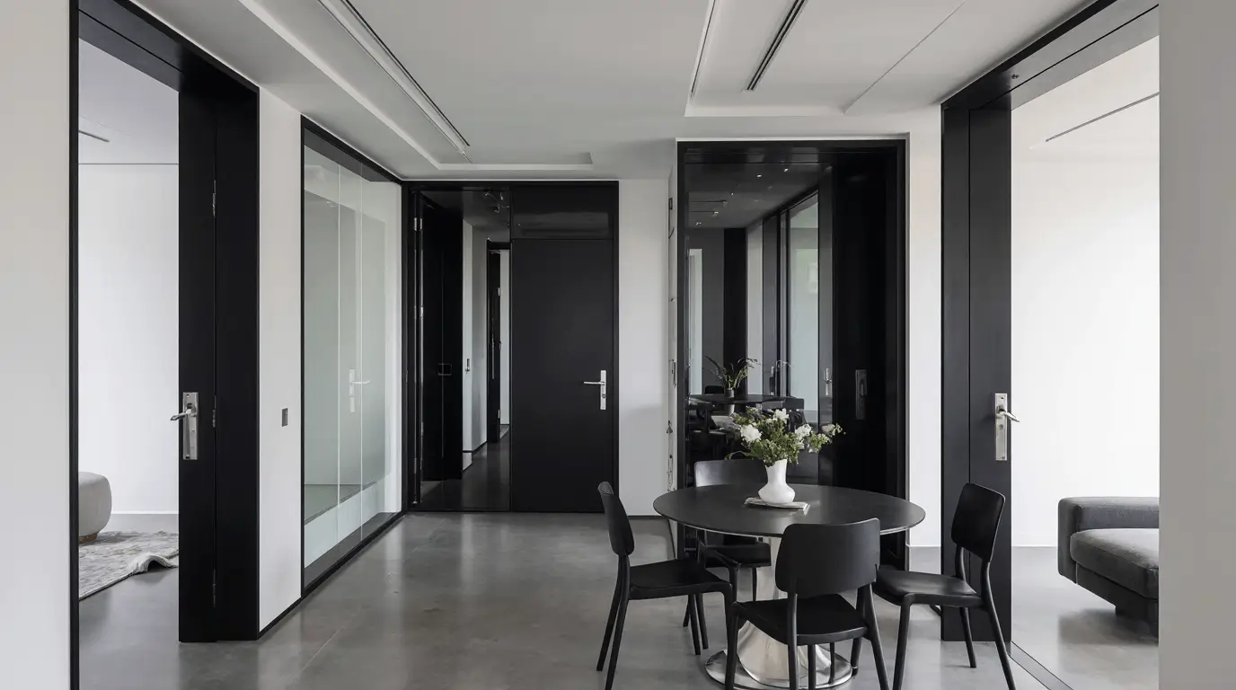 black vs white interior doors