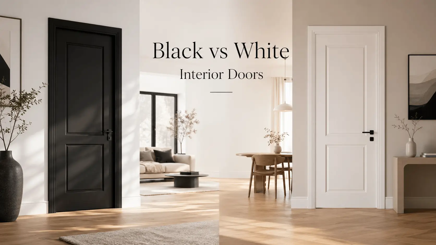 black vs white interior doors
