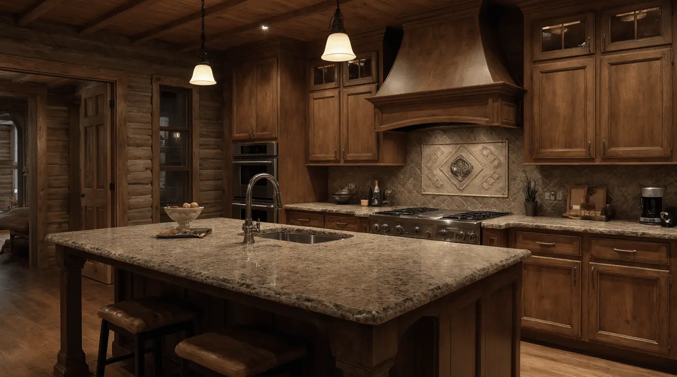 cozy log cabin interior