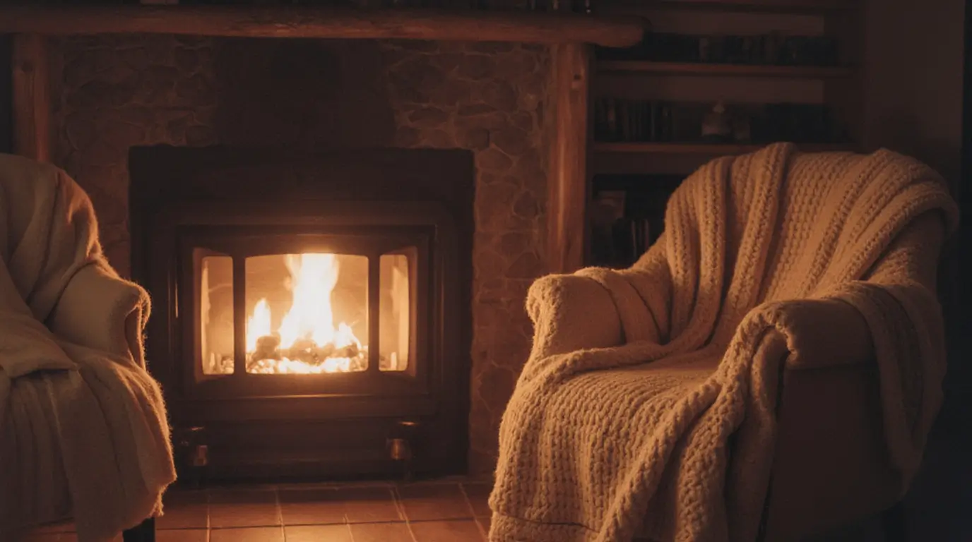 cozy log cabin interior