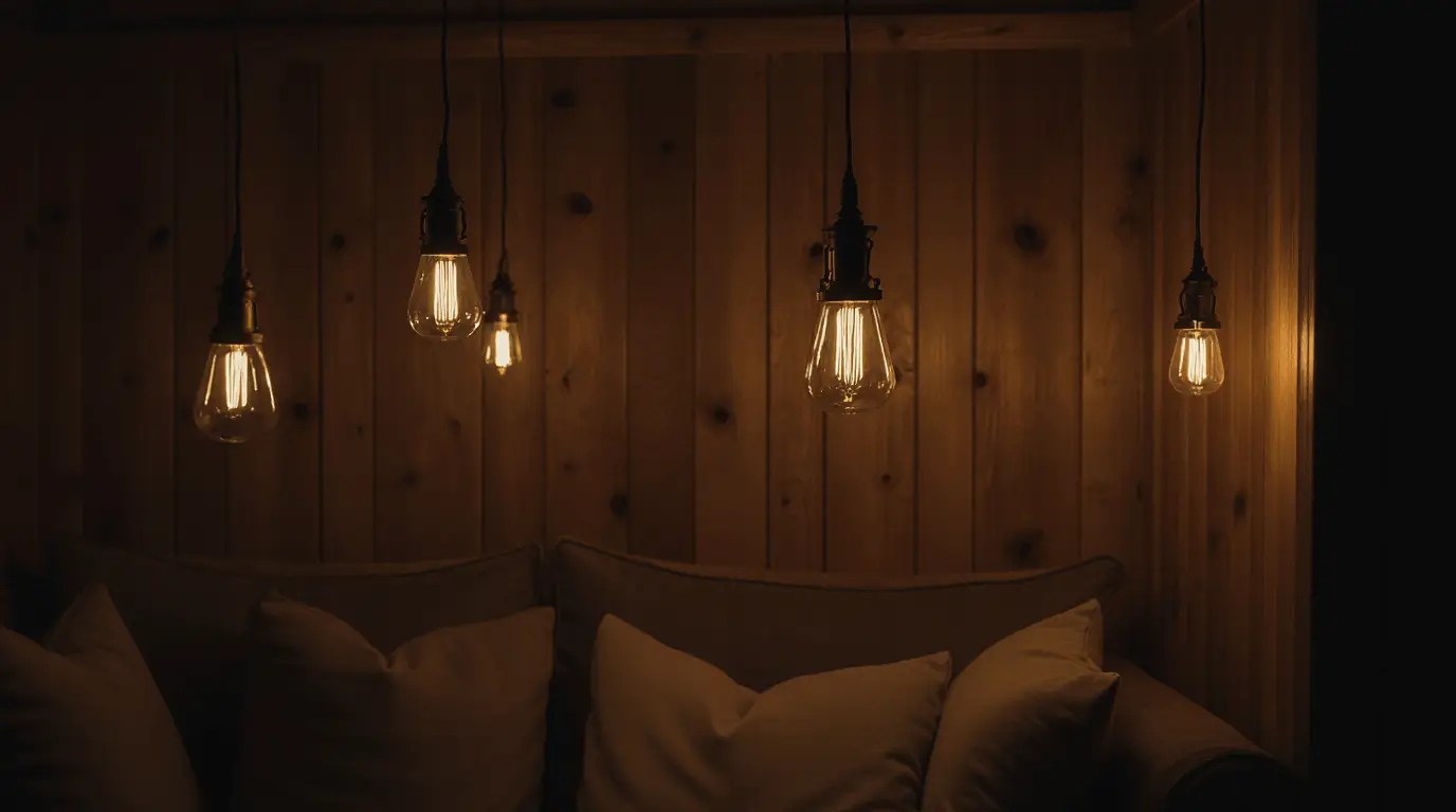 cozy log cabin interior