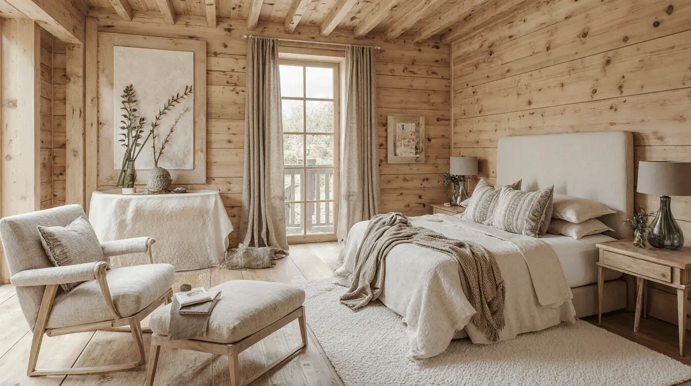 cozy log cabin interior