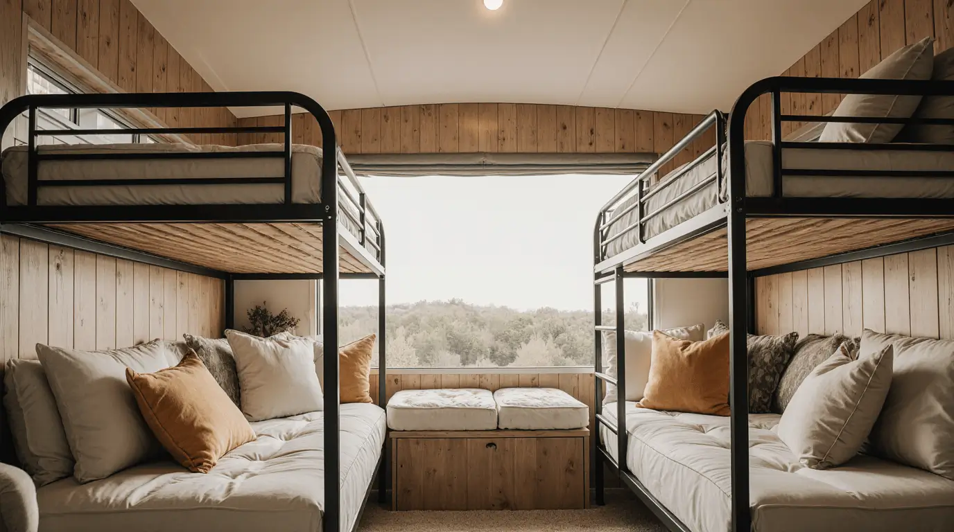 glamping pod interior