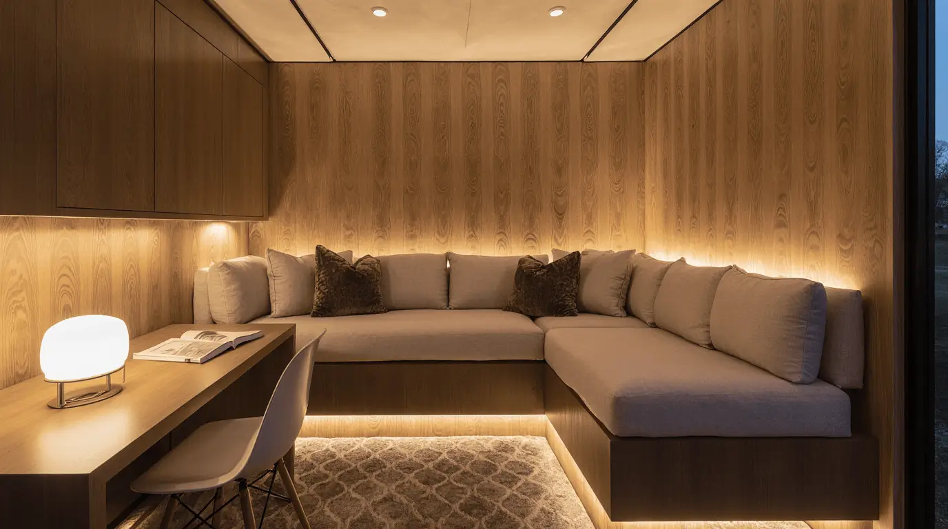 glamping pod interior