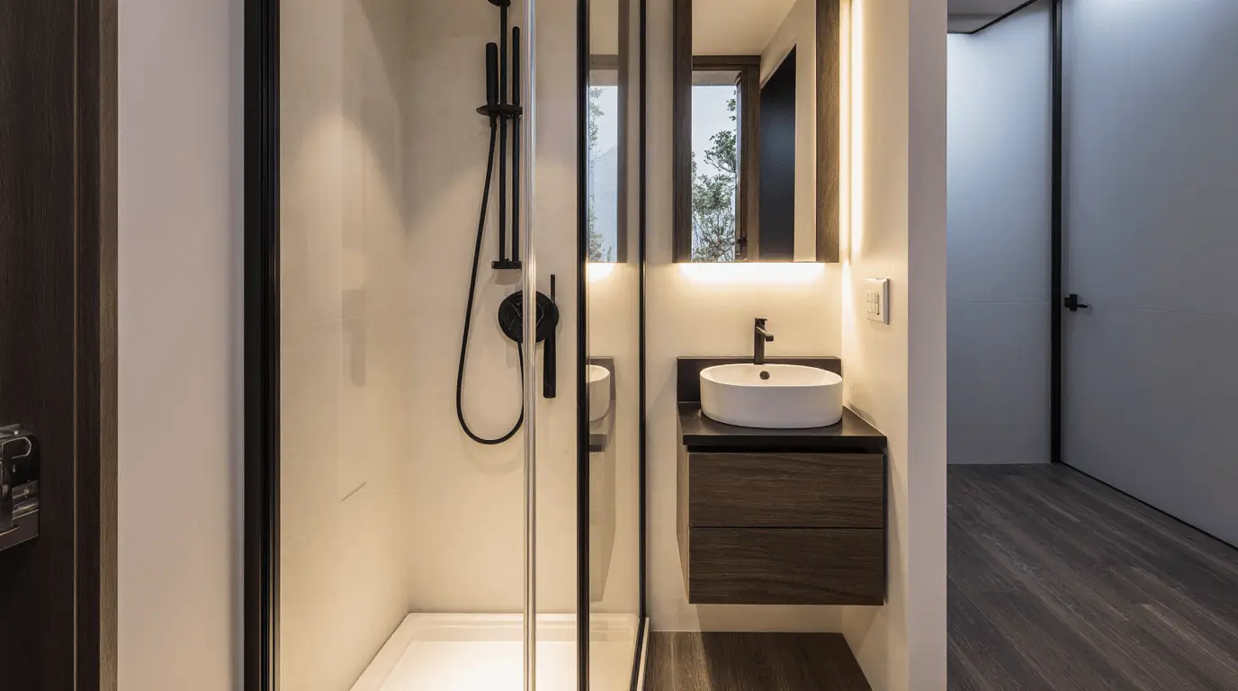 glamping pod interior
