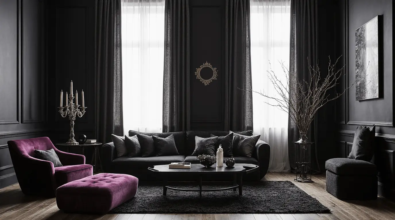 gothic interior design characteristics