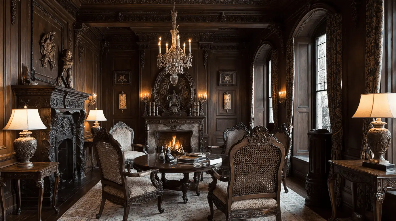 gothic interior design characteristics