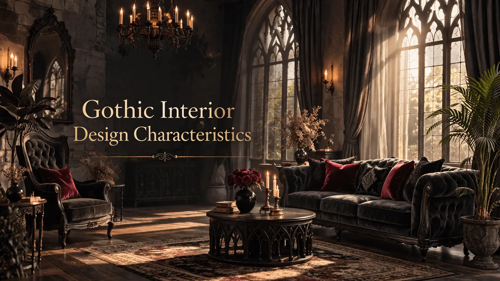 gothic interior design characteristics