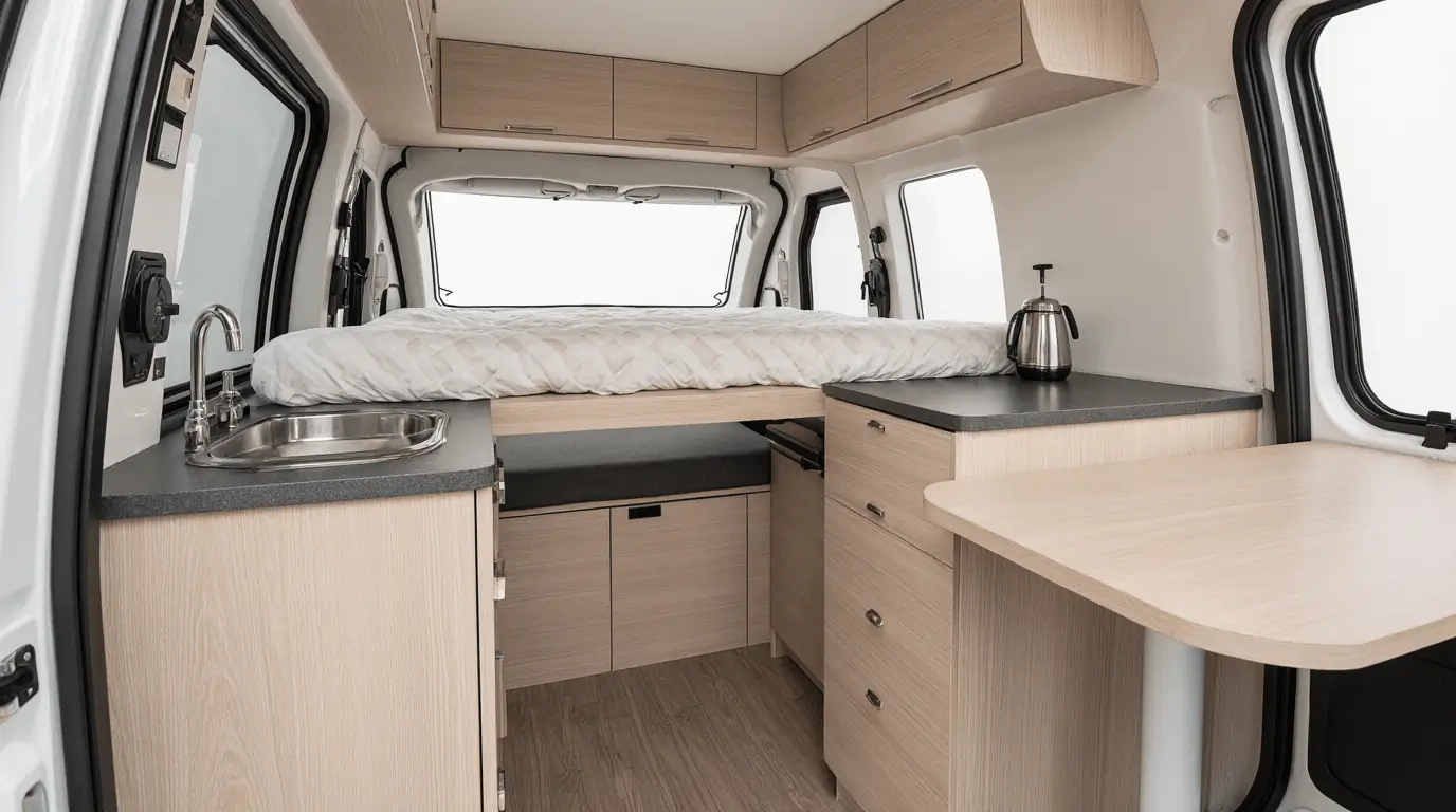 micro camper interior