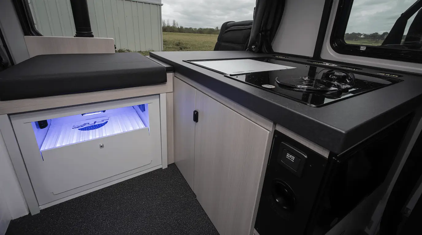 micro camper interior