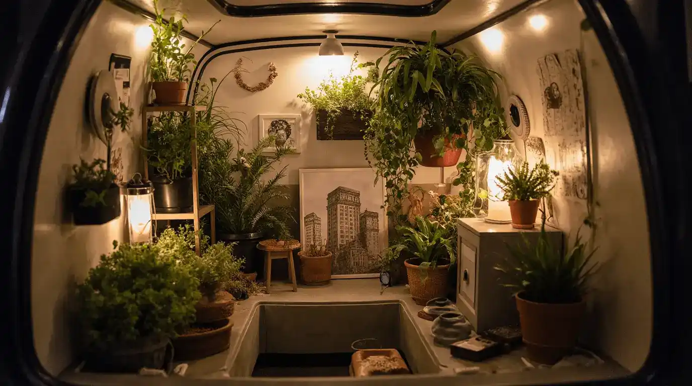 micro camper interior