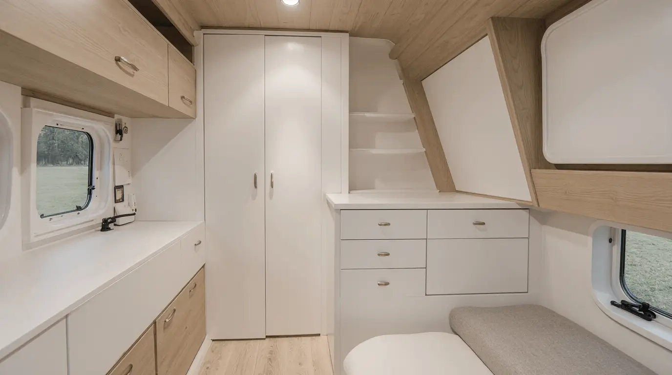 micro camper interior