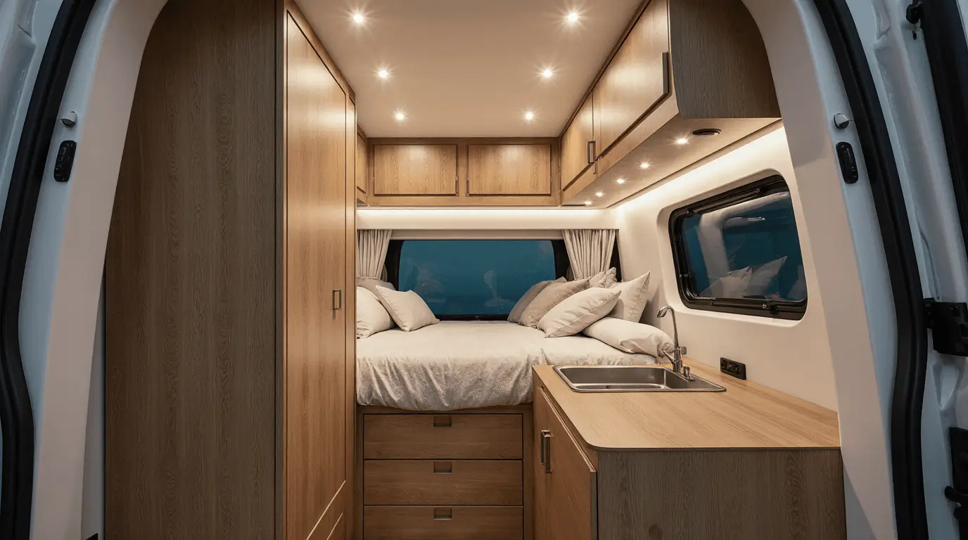 micro camper interior