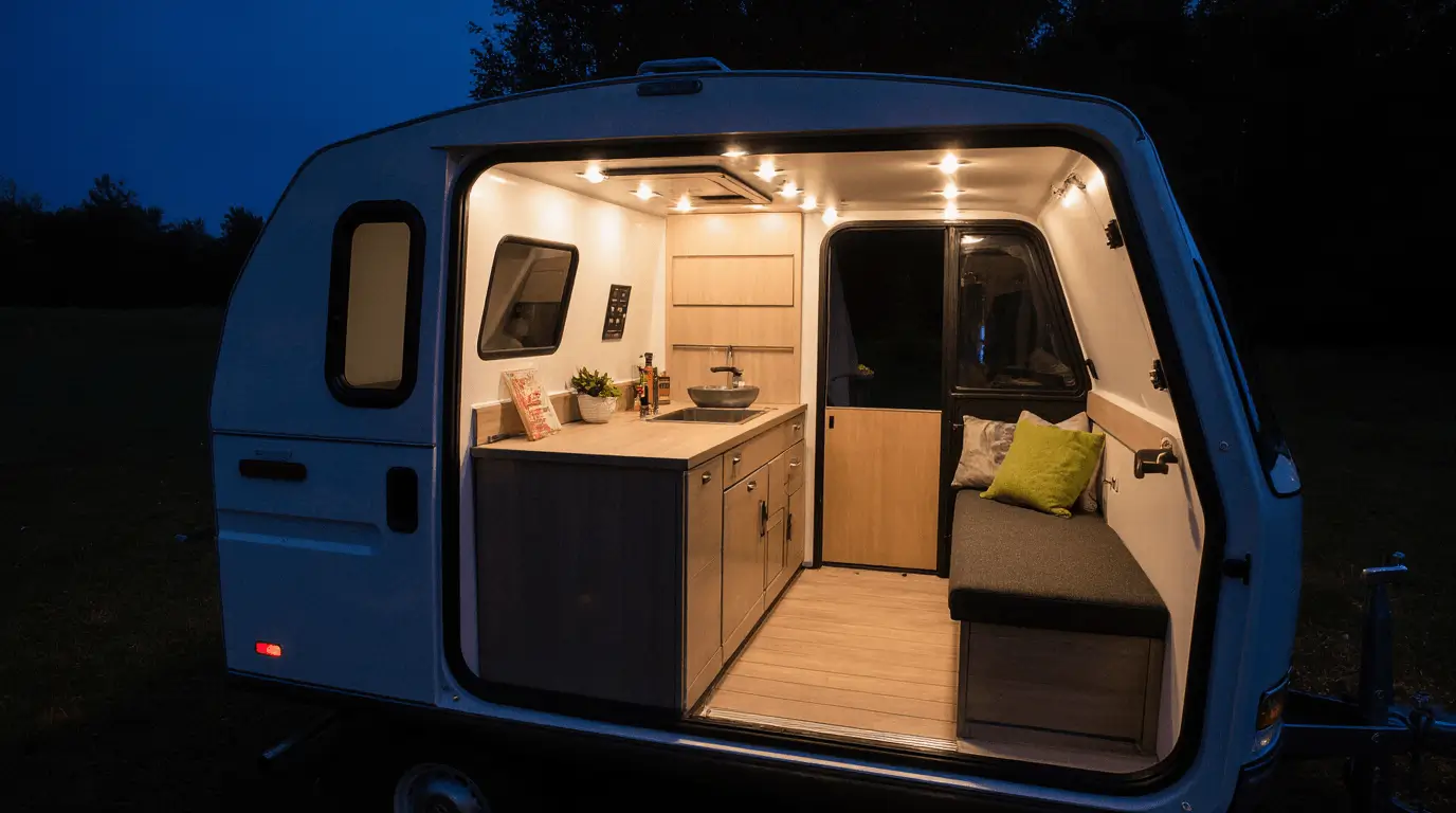 micro camper interior