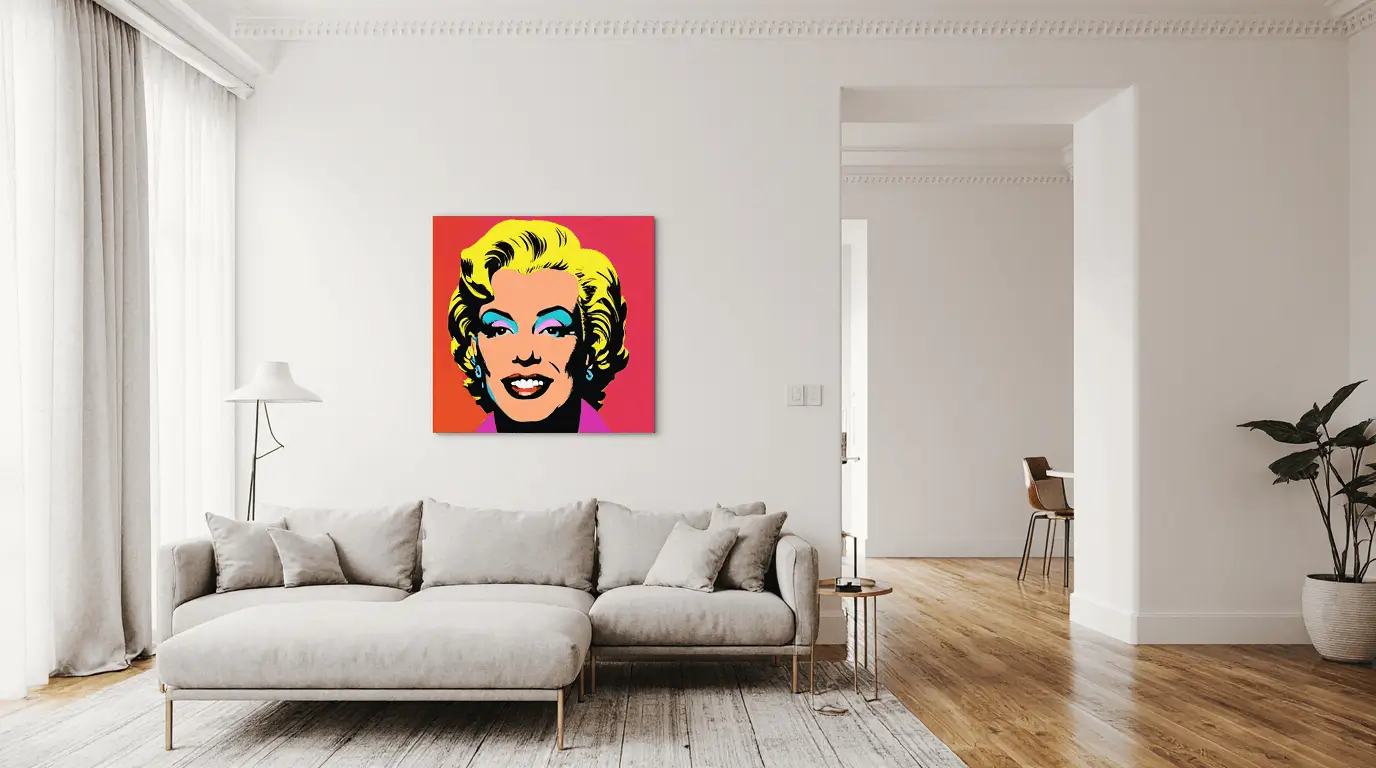 minimalist pop art interior design