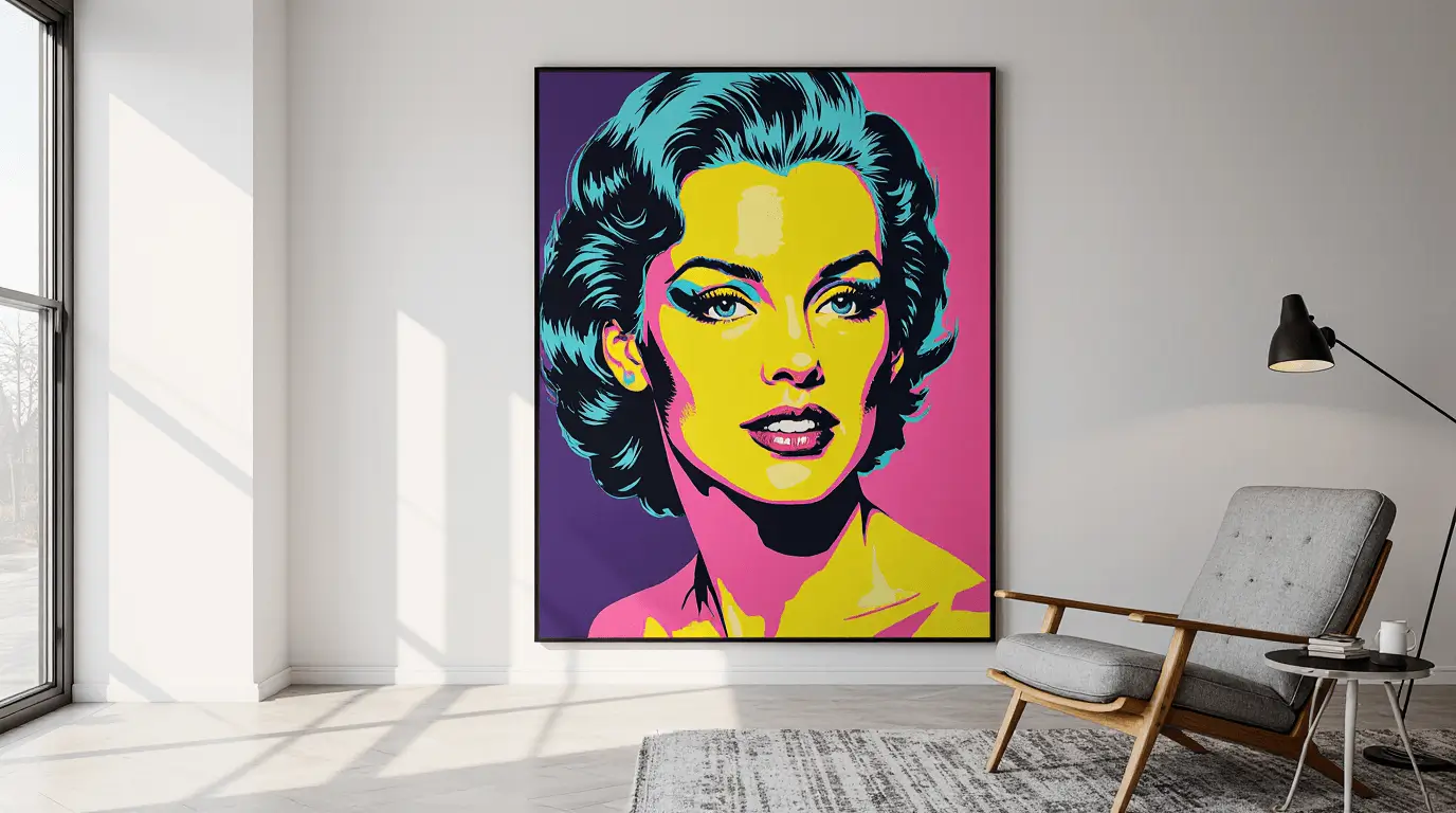 minimalist pop art interior design
