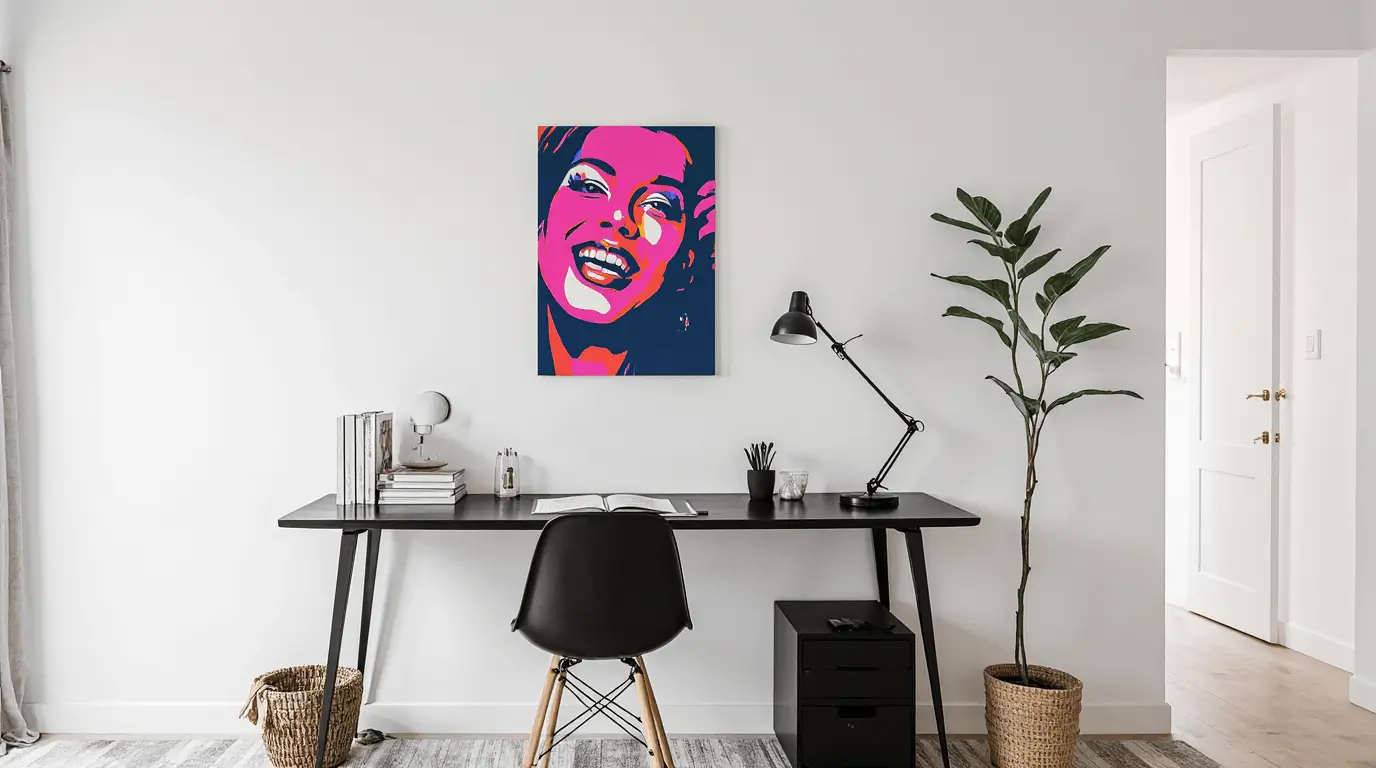 minimalist pop art interior design