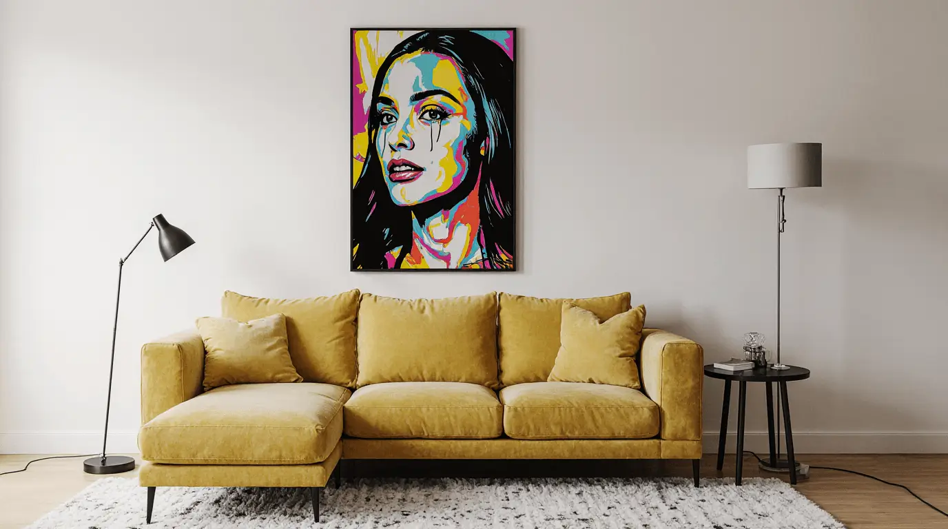 minimalist pop art interior design