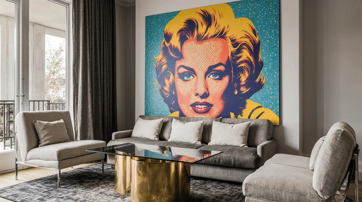 minimalist pop art interior design
