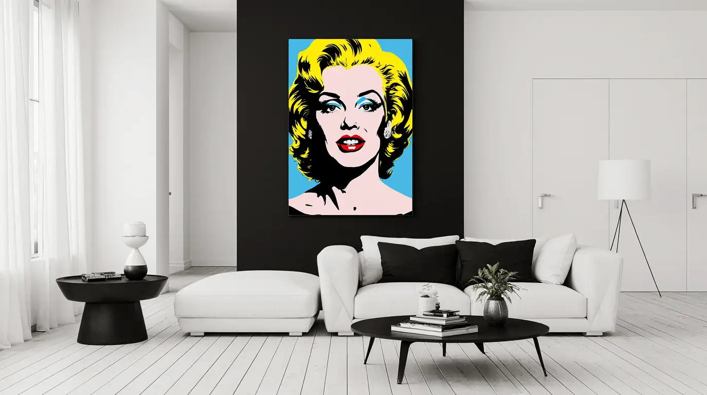 minimalist pop art interior design