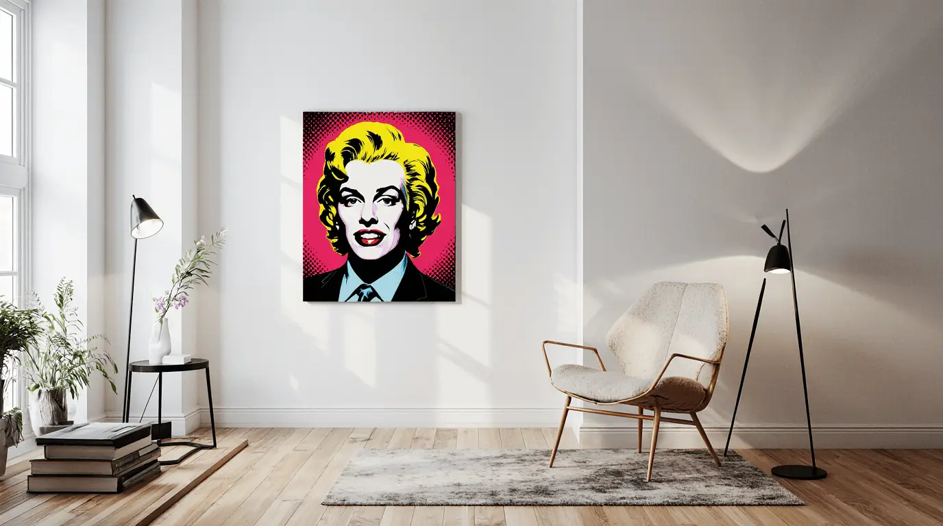 minimalist pop art interior design