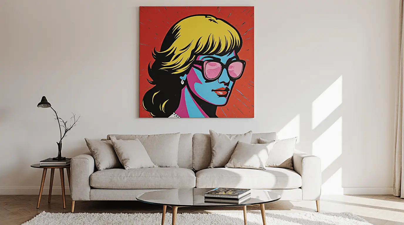 minimalist pop art interior design