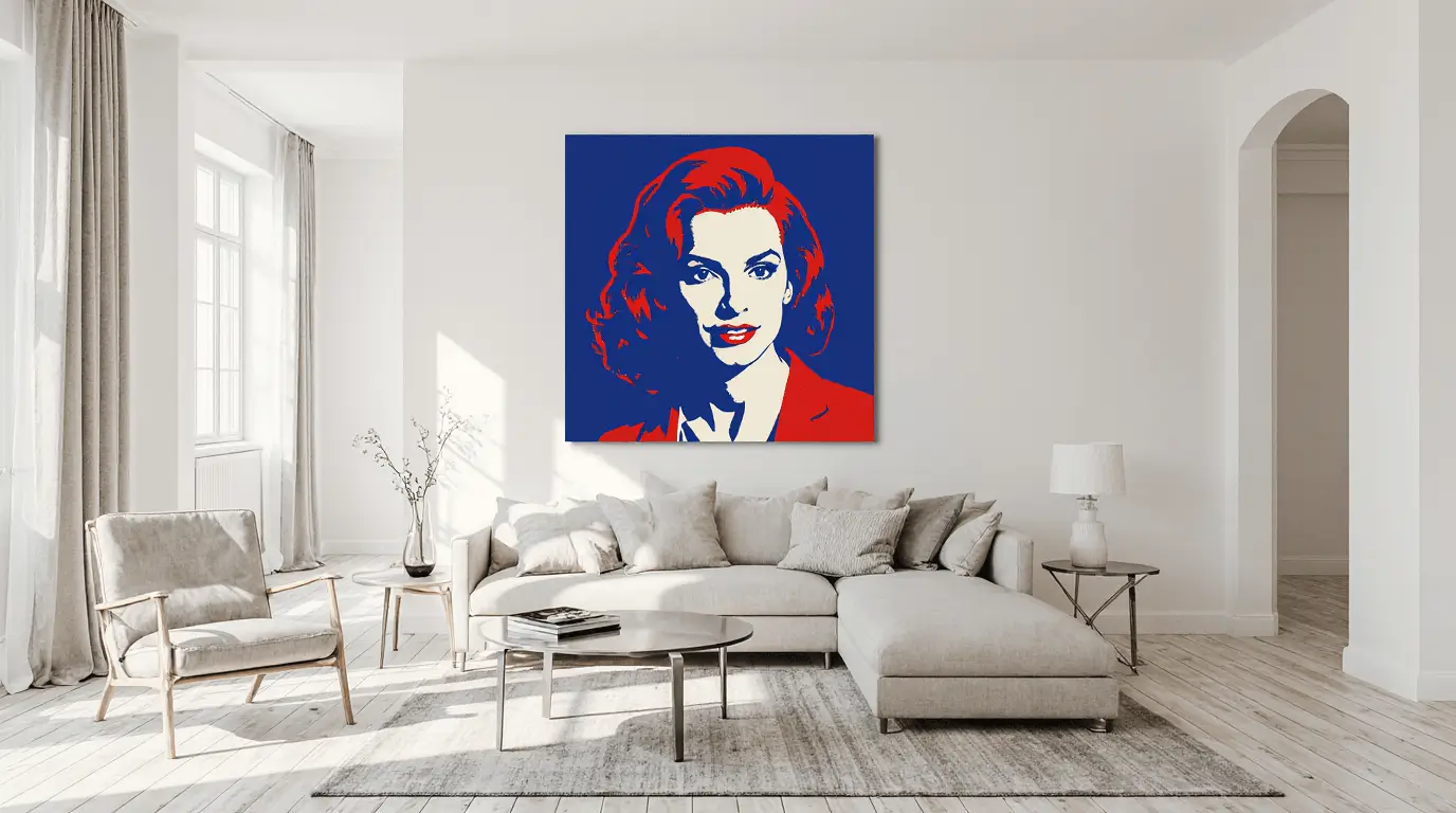 minimalist pop art interior design