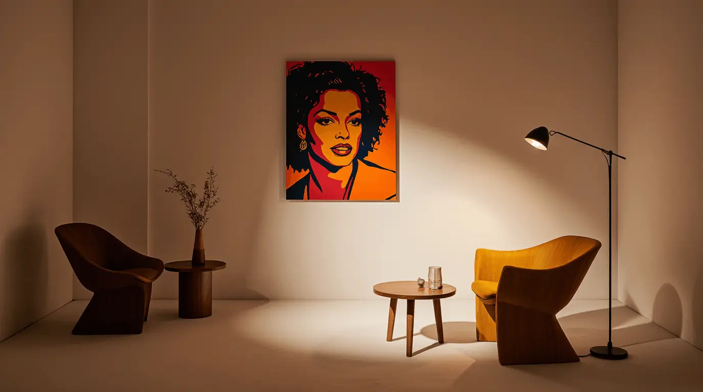 minimalist pop art interior design