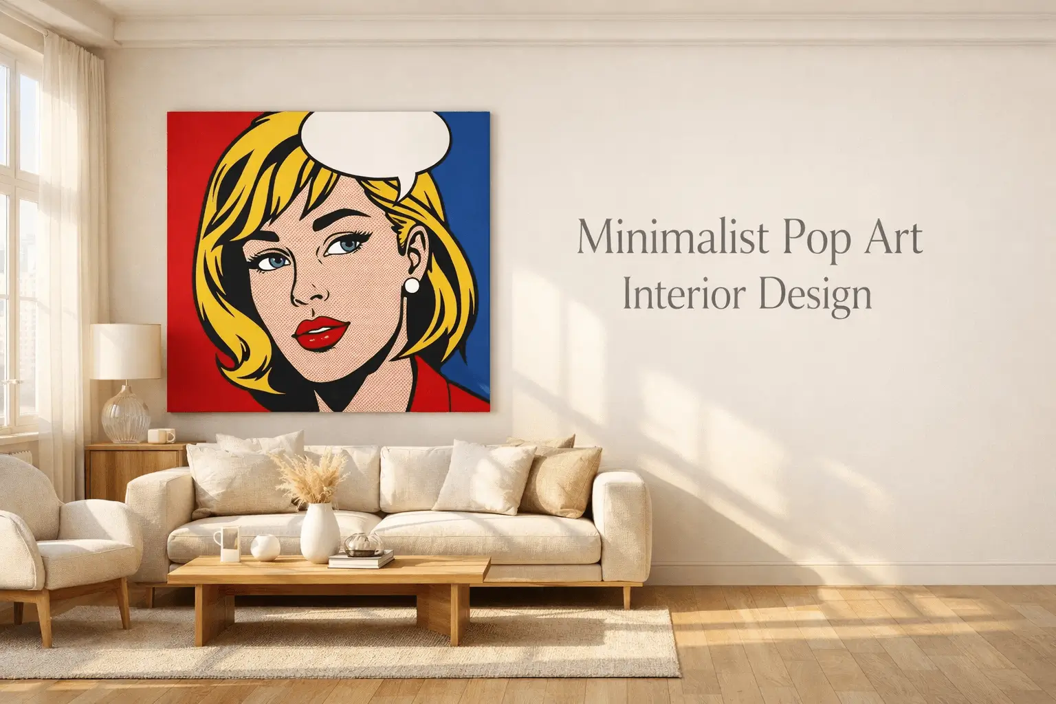 minimalist pop art interior design
