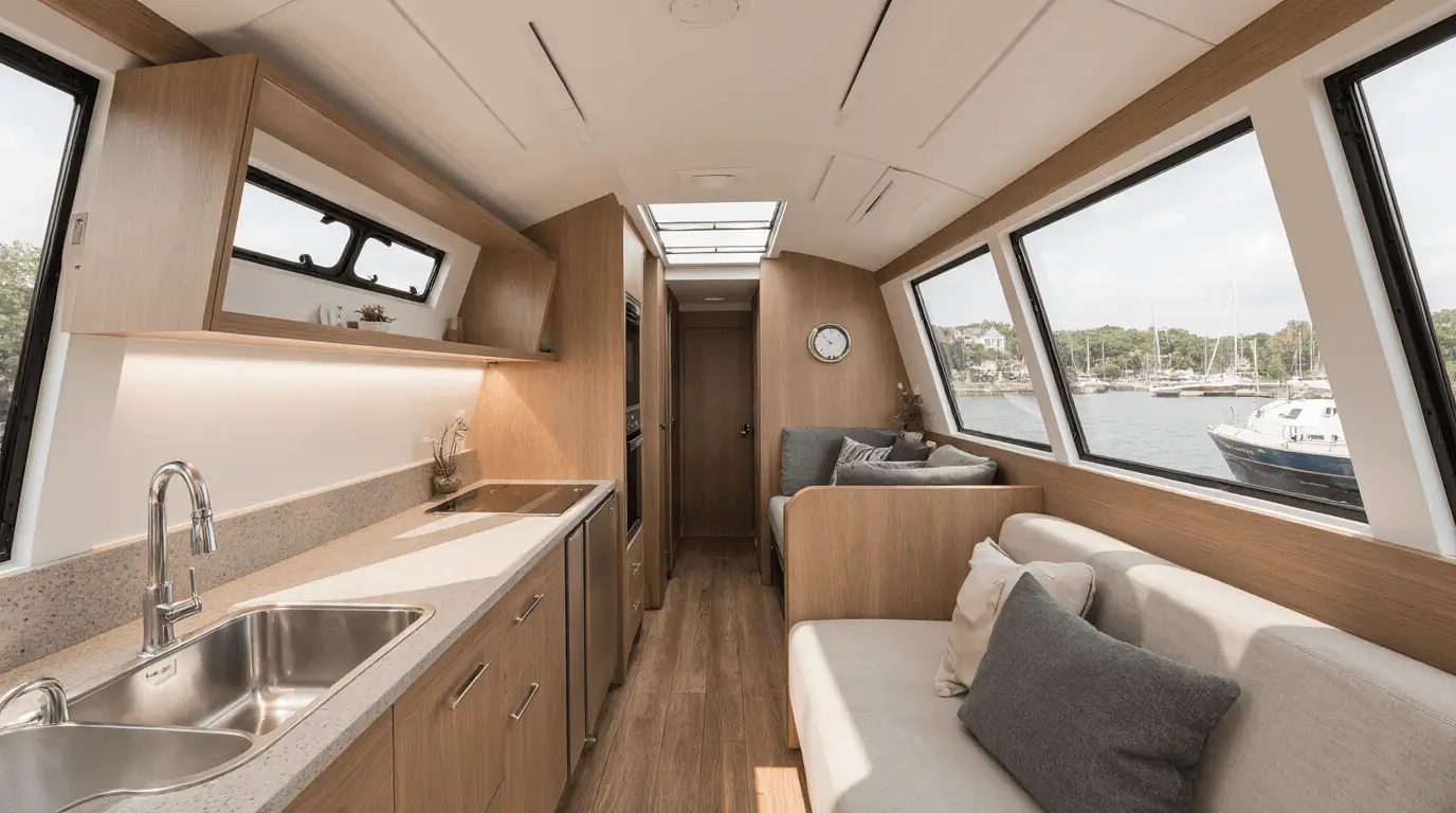 narrow boat interior