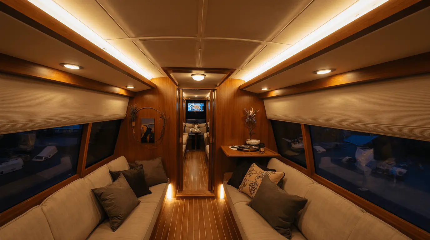 narrow boat interior