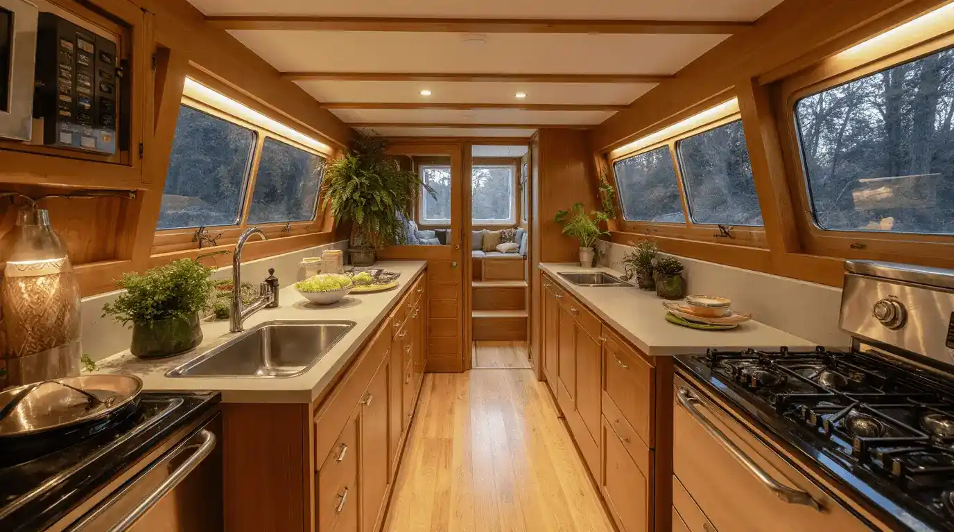narrow boat interior